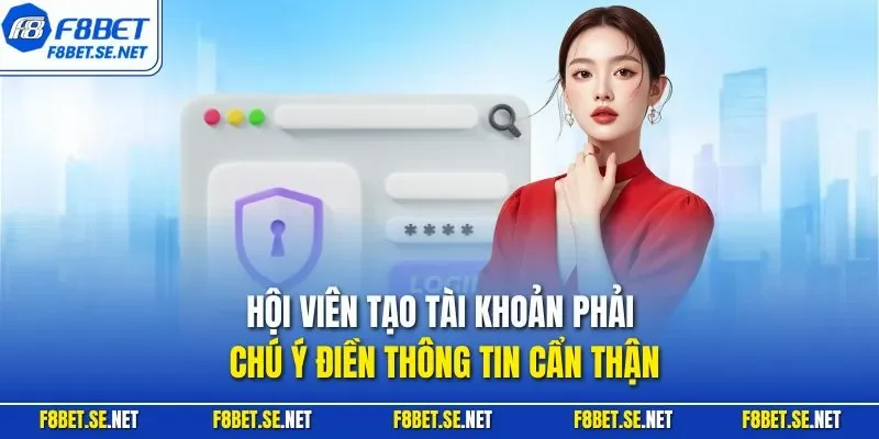 Hội viên tạo tài khoản phải chú ý điền thông tin cẩn thận